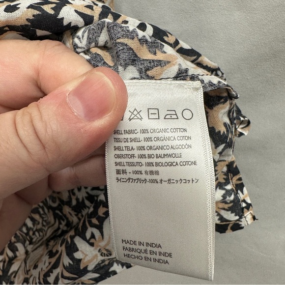 Cleobella Hazel Organic Cotton Boho Long Sleeved Blouse Size M New - Picture 7 of 10